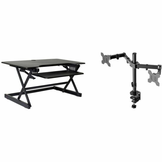 Rocelco Standing Desk Converter & Dual-Monitor Mount 1