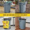 Rubbermaid Commercial Vented Wheeled BRUTE Container, 32 Gal Gray 9