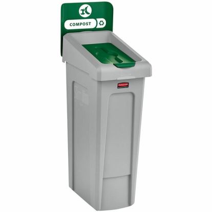 Rubbermaid Commercial Slim Jim Recycling Station 1-Stream Compost, 23 Gal 1