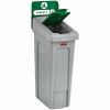 Rubbermaid Commercial Slim Jim Recycling Station 1-Stream Compost, 23 Gal 3