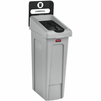 Rubbermaid Commercial Slim Jim Recycling Station 1-Stream Landfill, 23 Gal 1