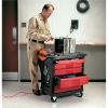 Rubbermaid Commercial 5 Drawer Mobile Work Center, Black 6