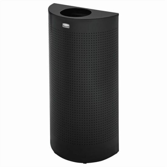 Rubbermaid Commercial Half Round Metallic Waste Receptacle 1