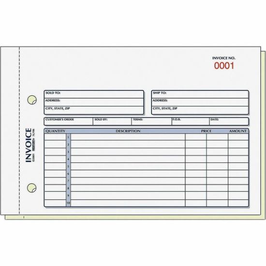 Rediform 2-Part Carbonless Invoice Form 1