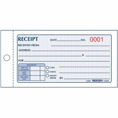 Rediform Money Receipt 2/Part Collection Forms 1