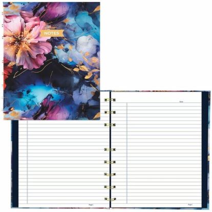 Blueline NotePro Notebook, Fashion Collection, 192 Pages, Midnight Floral 1