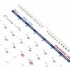 Brownline Three-Month Wall Calendar, 14 Months, December to January 2
