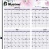 Blueline Passion Yearly Laminated Wall Calendar, 24" x 36" , English 4