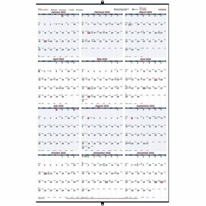 Brownline Heavyweight Yearly Wall Calendar 1