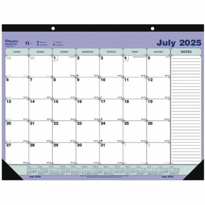 Blueline Monthly Desk Pad, Academic, 13 Months, July to July, English (CA181731) 1