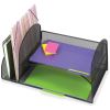 Safco Onyx 2 Upright/2 Tray Mesh Desk Organizer 1