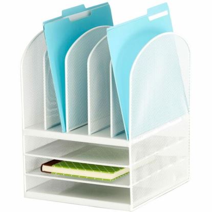 Onyx Mesh Letter Tray Desktop Organizer 1