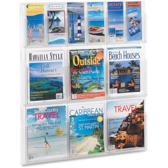 Safco Magazine/Pamphlet Plastic Display Rack 1