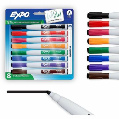 Expo Eraser Cap Fine Magnetic Dry Erase Markers 1