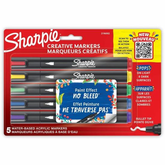 Sharpie Creative Markers, Water-Based Acrylic Markers, Bullet Tip 1