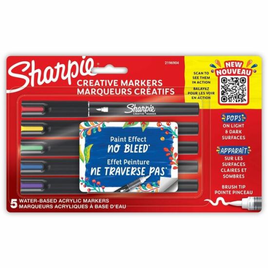 Sharpie Creative Markers, Water-Based Acrylic Markers, Brush Tip 1