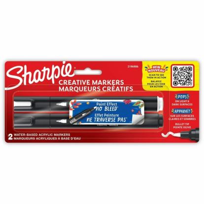 Sharpie Creative Markers, Water-Based Acrylic Markers, Bullet Tip 1
