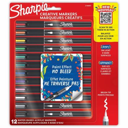 Sharpie Creative Markers, Water-Based Acrylic Markers, Brush Tip 1