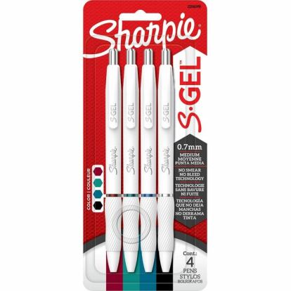 Sharpie S-Gel, White Fashion Barrel, Medium Point (0.7mm) 1