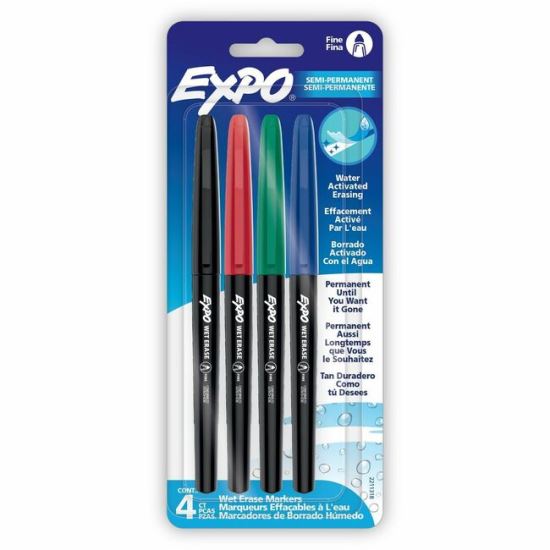 Expo Wet Erase Markers, Fine Tip 1