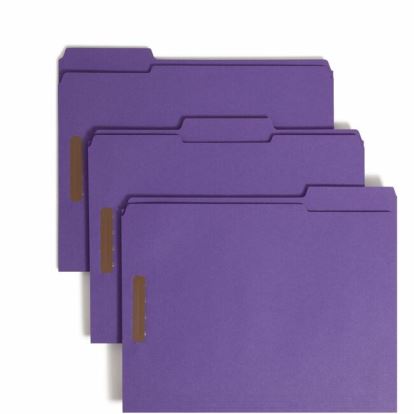 Smead 1/3 Tab Cut Letter Recycled Fastener Folder with Fastener 1
