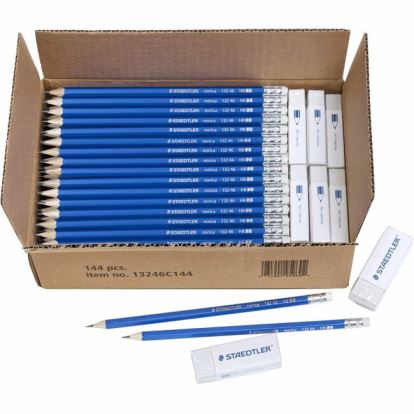 Staedtler Norica Pencils & Erasers Class Pack, 144ct 1