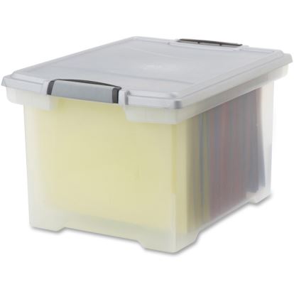 Storex Tote Clear Storage Box with Lid 1