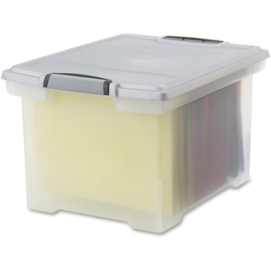 Storex Tote Clear Storage Box with Lid 1