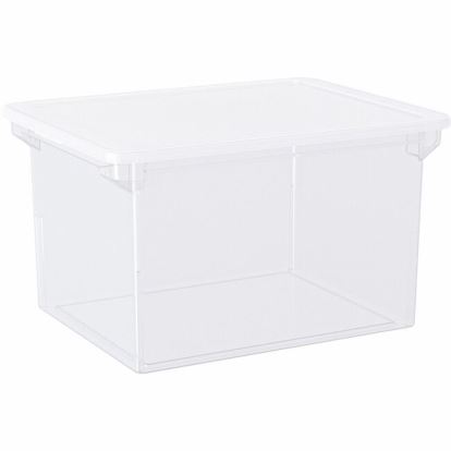 Storex Plastic File Tote Storage Box 1