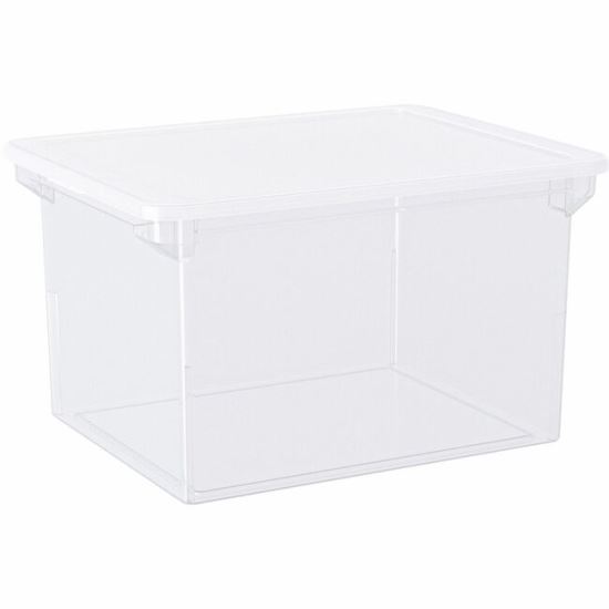 Storex Plastic File Tote Storage Box 1
