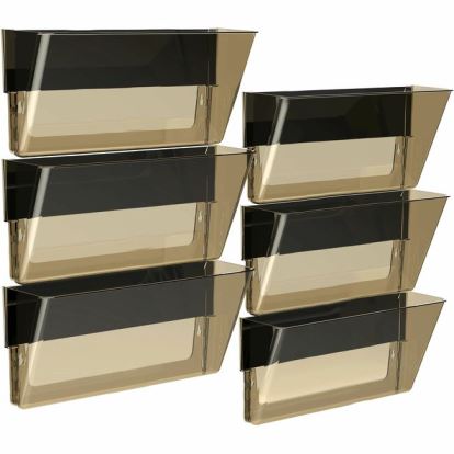 Storex Magnetic Legal Wall Pocket, Unbreakable Smoke 1