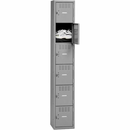 Tennsco 6-Tier No Legs Steel Box Lockers 1