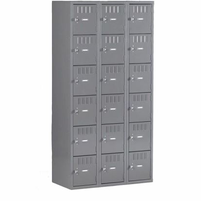 Tennsco 6-Tier No Legs Steel Box Lockers 1