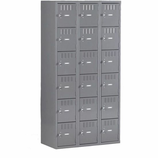 Tennsco 6-Tier No Legs Steel Box Lockers 1