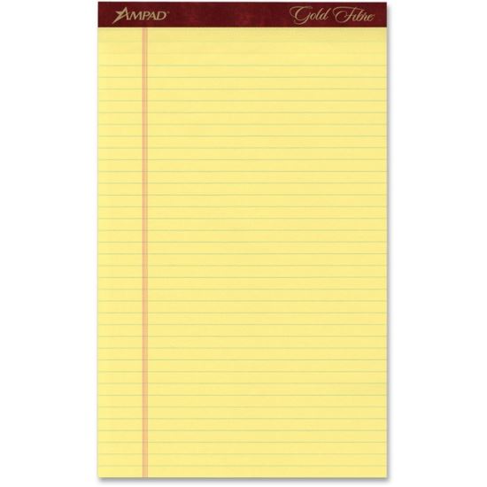 TOPS Gold Fibre Premium Rule Writing Pads - Legal 1