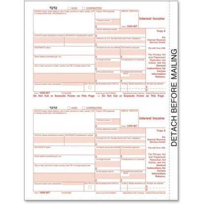 TOPS IRS Approved 4-part 1099-INT KIT Tax Forms 1