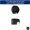 TORK OptiCore Mid-size Toilet Paper Roll White T11 5