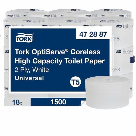 TORK OptiServe High Capacity Coreless Toilet Paper White T5 1
