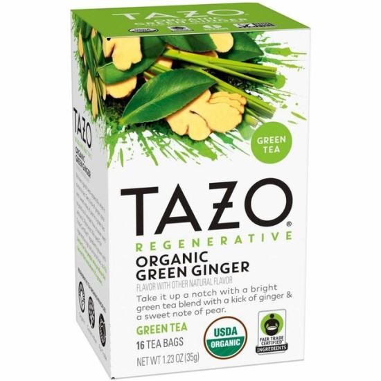 Tazo Regenerative Organic Green Ginger Green Tea Bag 1