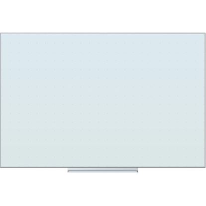 U Brands Floating Frameless Non-Magnetic Ghost Grid Glass Dry-Erase Board 1