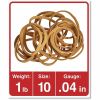Universal Rubber Bands, Size 10, 0.04" Gauge, Beige, 1 lb Box, 3,400/Pack 2