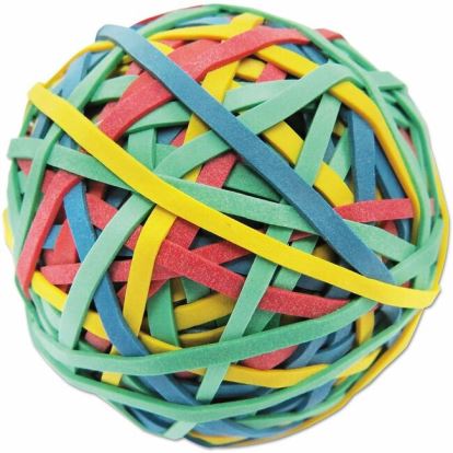 Universal Rubber Band Ball, 3" Diameter, Size 32, Assorted Colors, 260/Pack 1