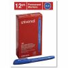 Universal Pen-Style Permanent Marker, Fine Bullet Tip, Blue, Dozen 2