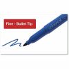 Universal Pen-Style Permanent Marker, Fine Bullet Tip, Blue, Dozen 4