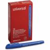 Universal Pen-Style Permanent Marker, Fine Bullet Tip, Blue, Dozen 8