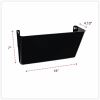 Universal Wall File Pockets, Plastic, Letter Size, 13" x 4.13" x 7" , Black 2