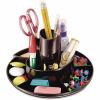 Universal Rotary Desk Organizer, 11 Compartments, Plastic, 8.75" Diameter x 5.38"h, Black 1