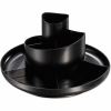 Universal Rotary Desk Organizer, 11 Compartments, Plastic, 8.75" Diameter x 5.38"h, Black 2