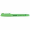 Universal Pocket Highlighters, Fluorescent Green Ink, Chisel Tip, Green Barrel, Dozen 3
