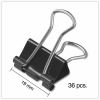 Universal Binder Clips Value Pack, Small, Black/Silver, 36/Box 5